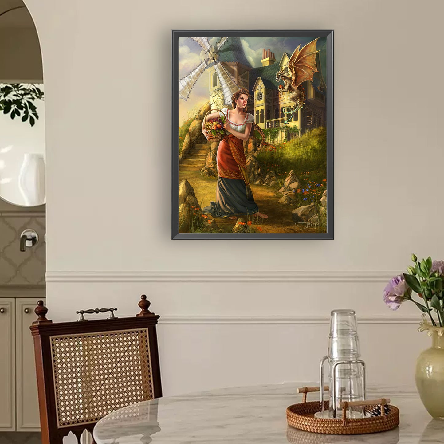 Vintage Girl - Full Round Drill Diamond Painting 30*40CM