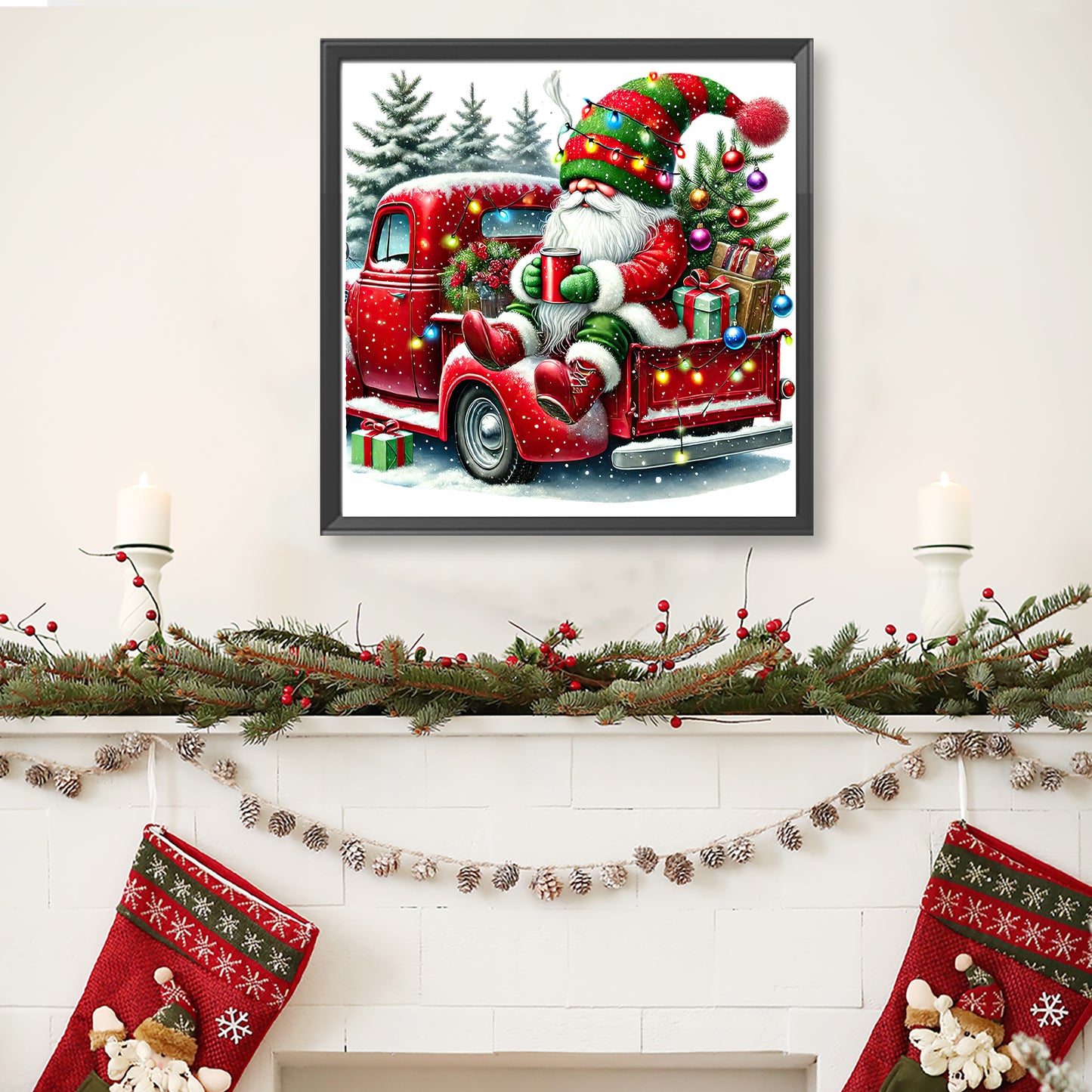 Christmas Goblins And Carts - Full Round Drill Diamond Painting 40*40CM