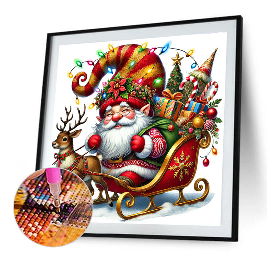Christmas Goblins And Reindeer - Full Round Drill Diamond Painting 40*40CM