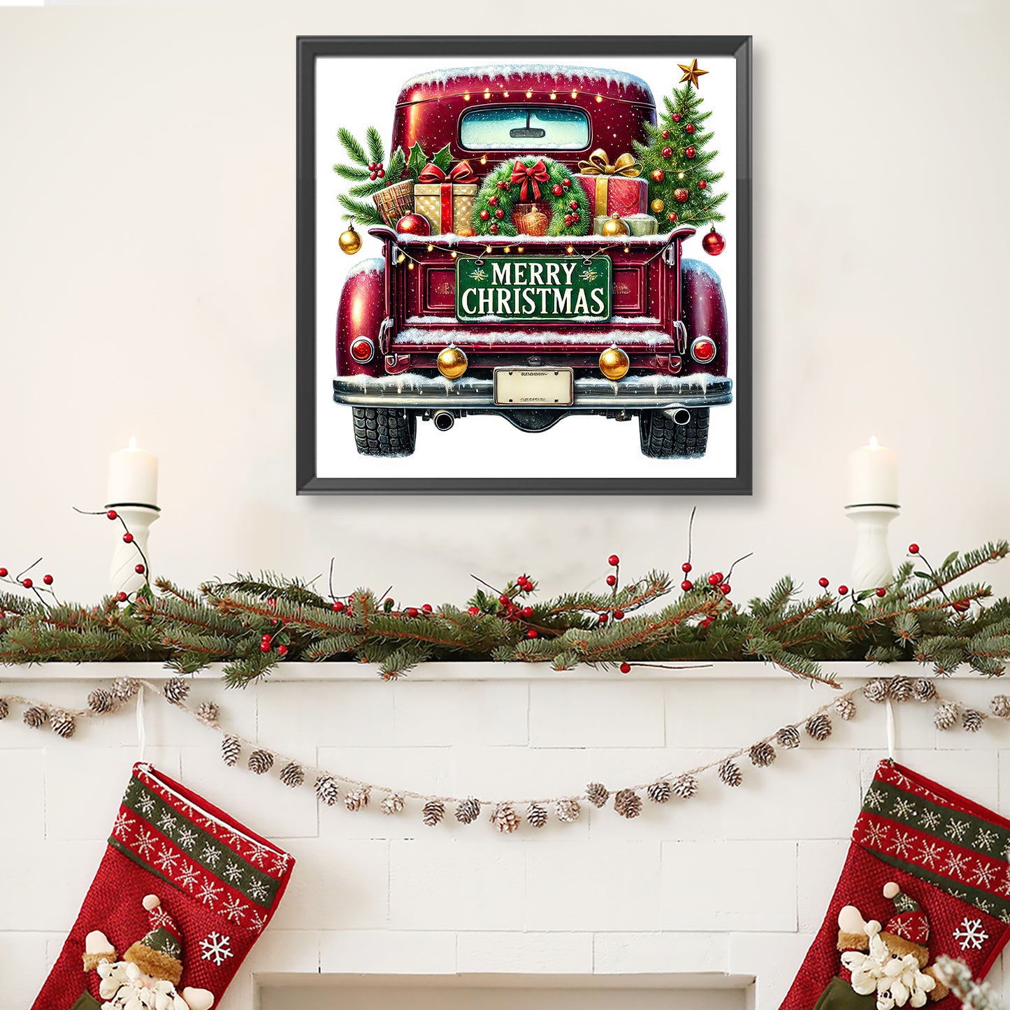 Christmas Carts - Full Round Drill Diamond Painting 40*40CM