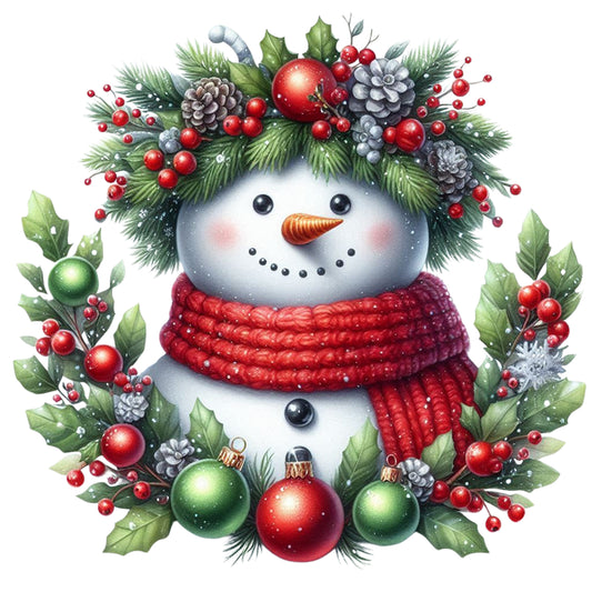 Christmas Snowman - Full Round Drill Diamond Painting 40*40CM