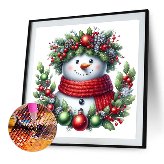 Christmas Snowman - Full Round Drill Diamond Painting 40*40CM