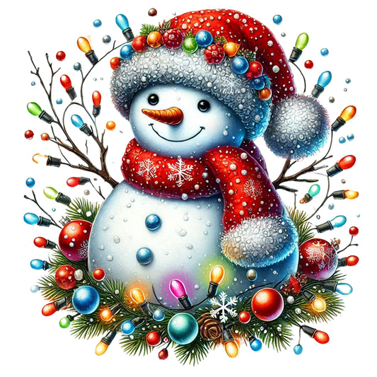 Christmas Snowman - Full Round Drill Diamond Painting 40*40CM