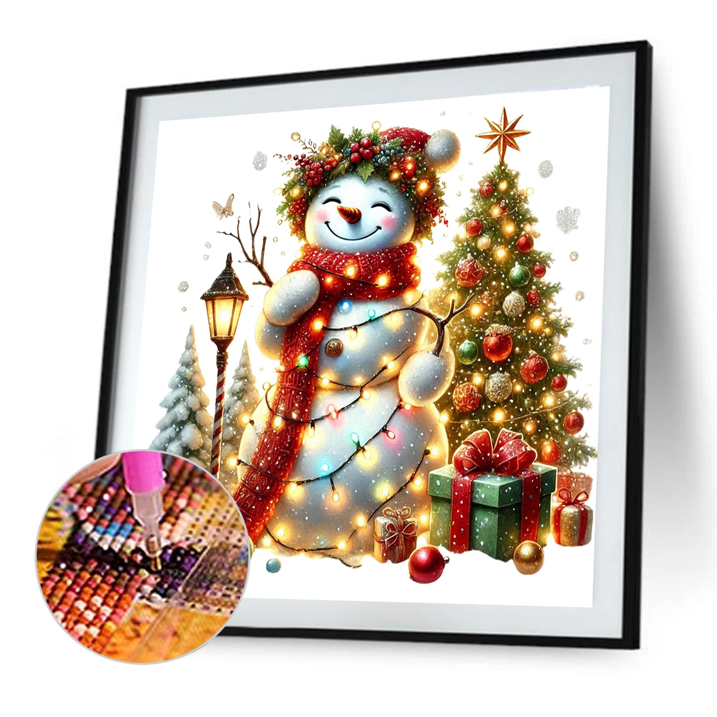 Christmas Snowmen And Christmas Trees - Full Round Drill Diamond Painting 40*40CM