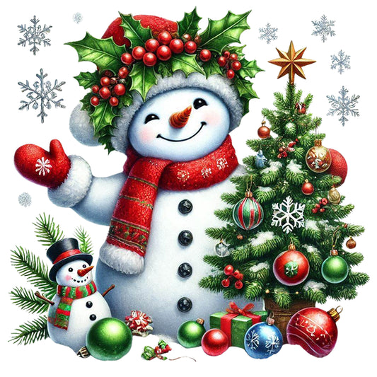 Christmas Snowman - Full Round Drill Diamond Painting 40*40CM