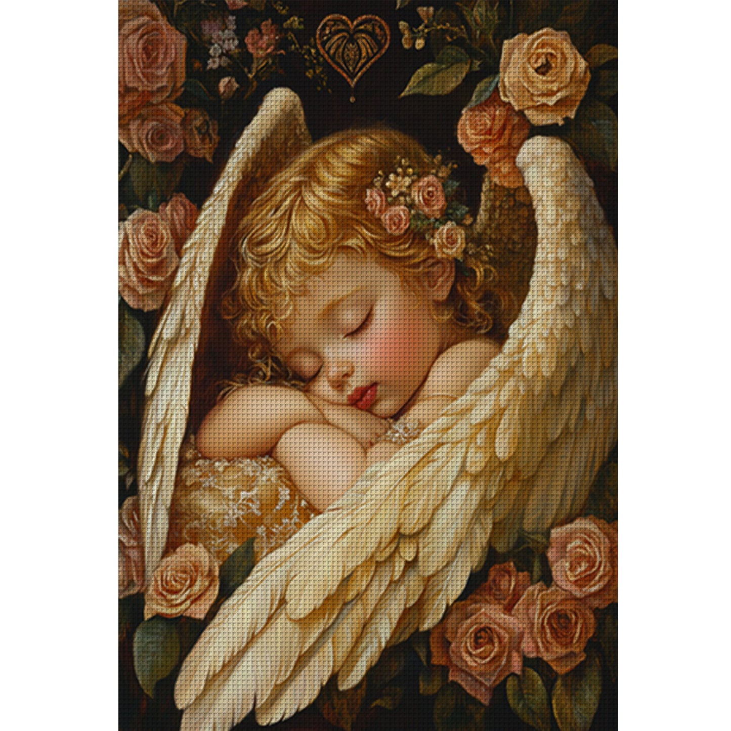 Meeting An Angel - 11CT Stamped Cross Stitch 50*70CM (Mona Lisa Brand)