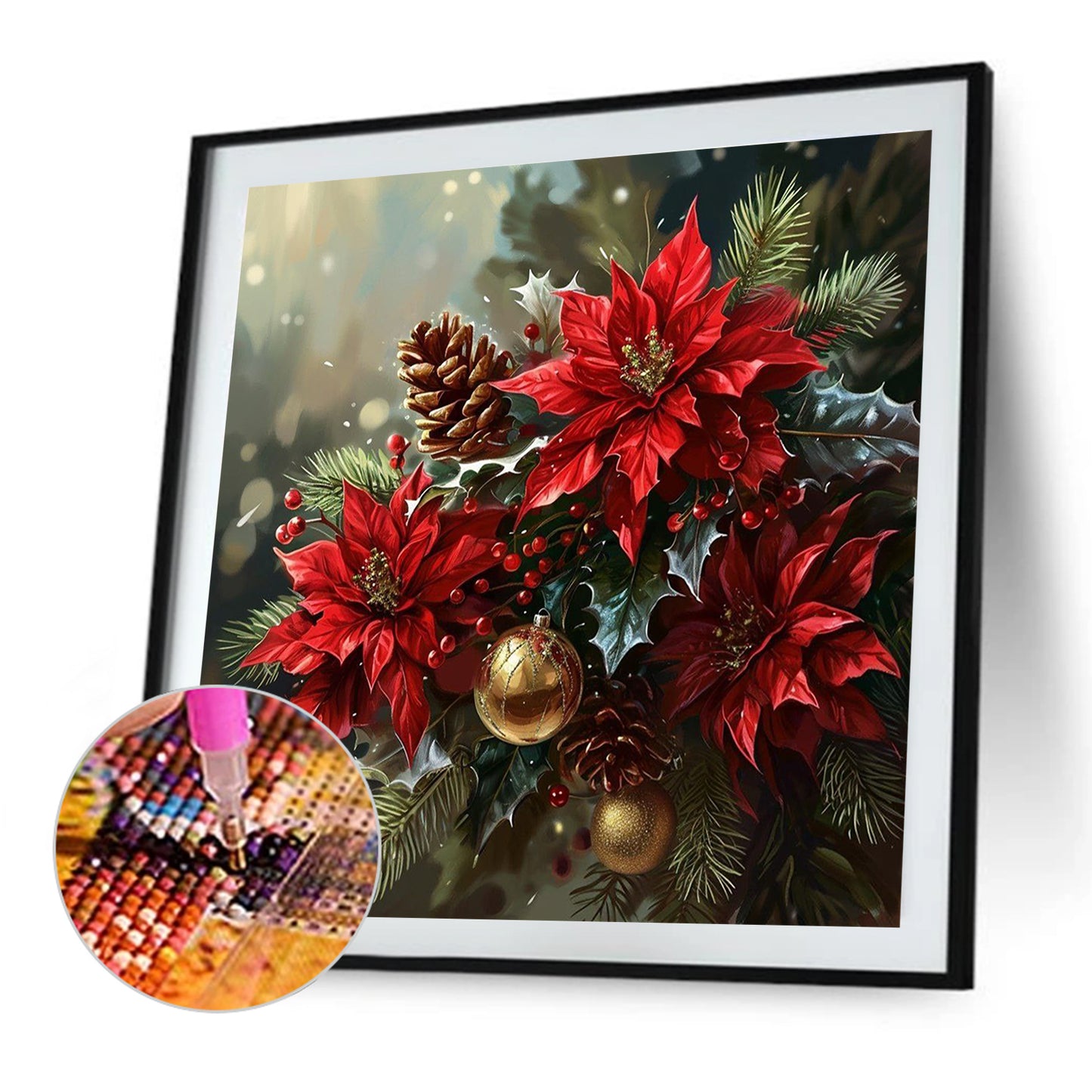 Christmas Red - Full Square Drill Diamond Painting 30*30CM
