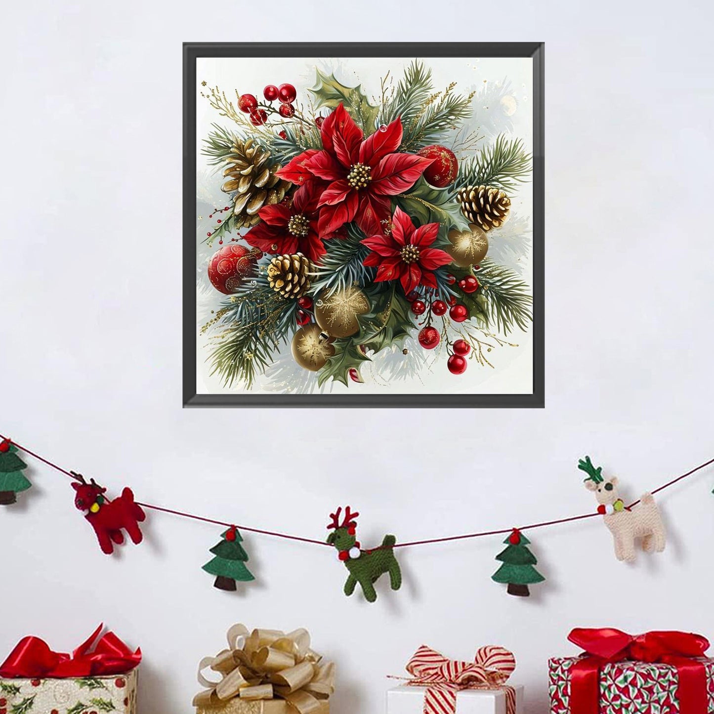 Christmas Red - Full Square Drill Diamond Painting 30*30CM