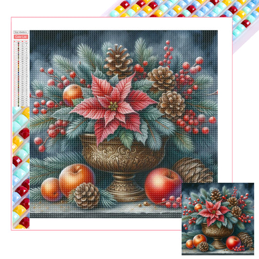 Christmas Red - Full Square Drill Diamond Painting 30*30CM