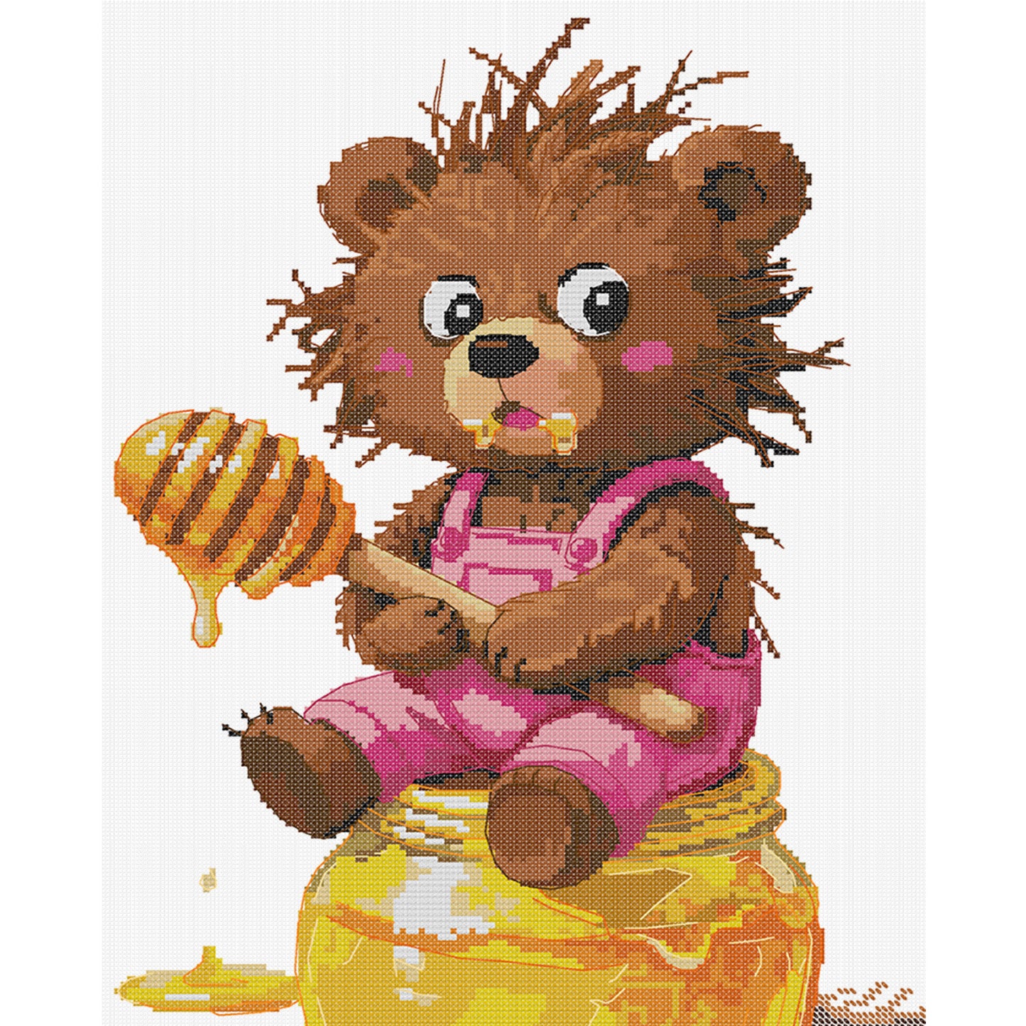 The Little Bear Who Loves Honey - 14CT Stamped Cross Stitch 31*38CM (Joy Sunday)