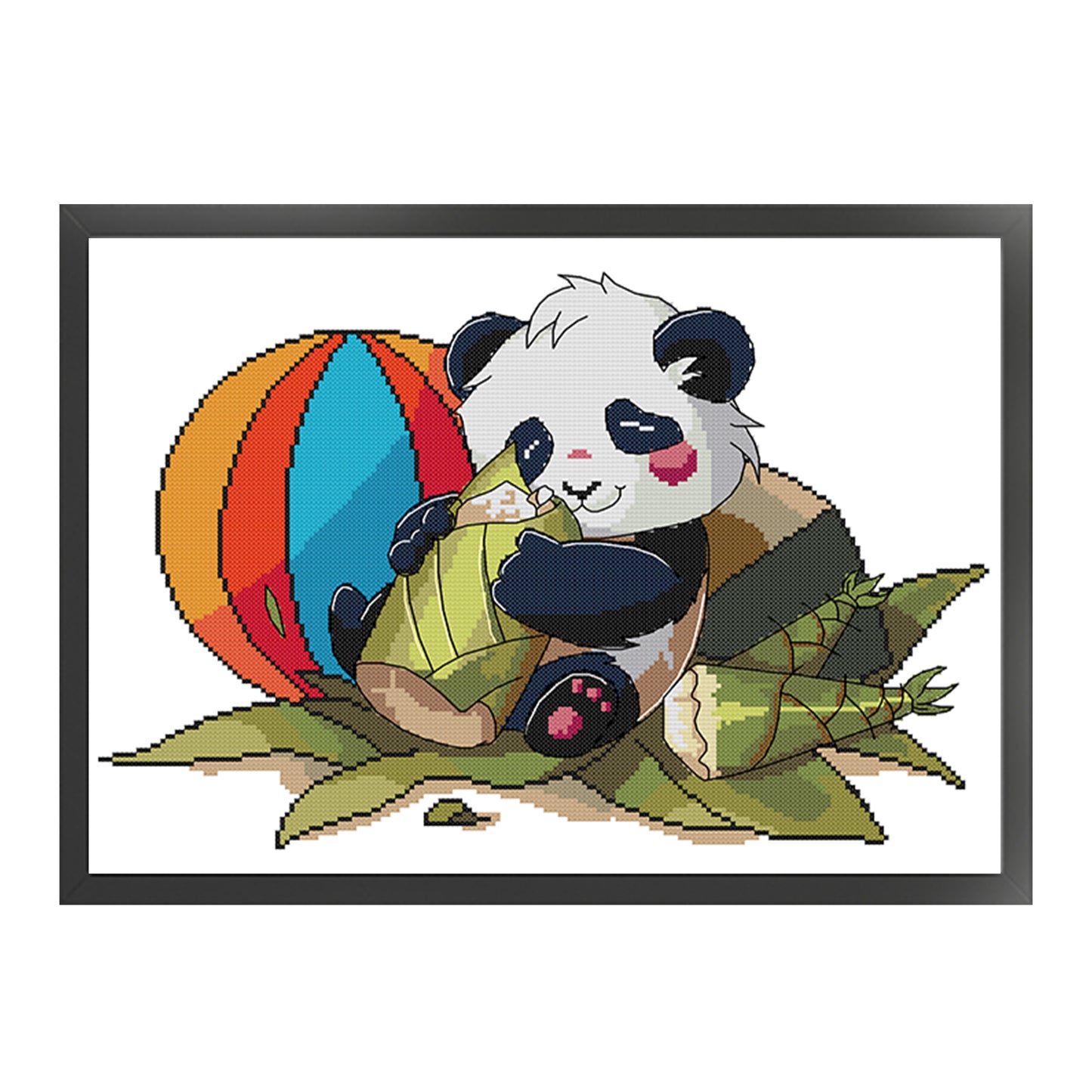 Panda Loves Bamboo Shoots - 14CT Stamped Cross Stitch 42*32CM (Joy Sunday)