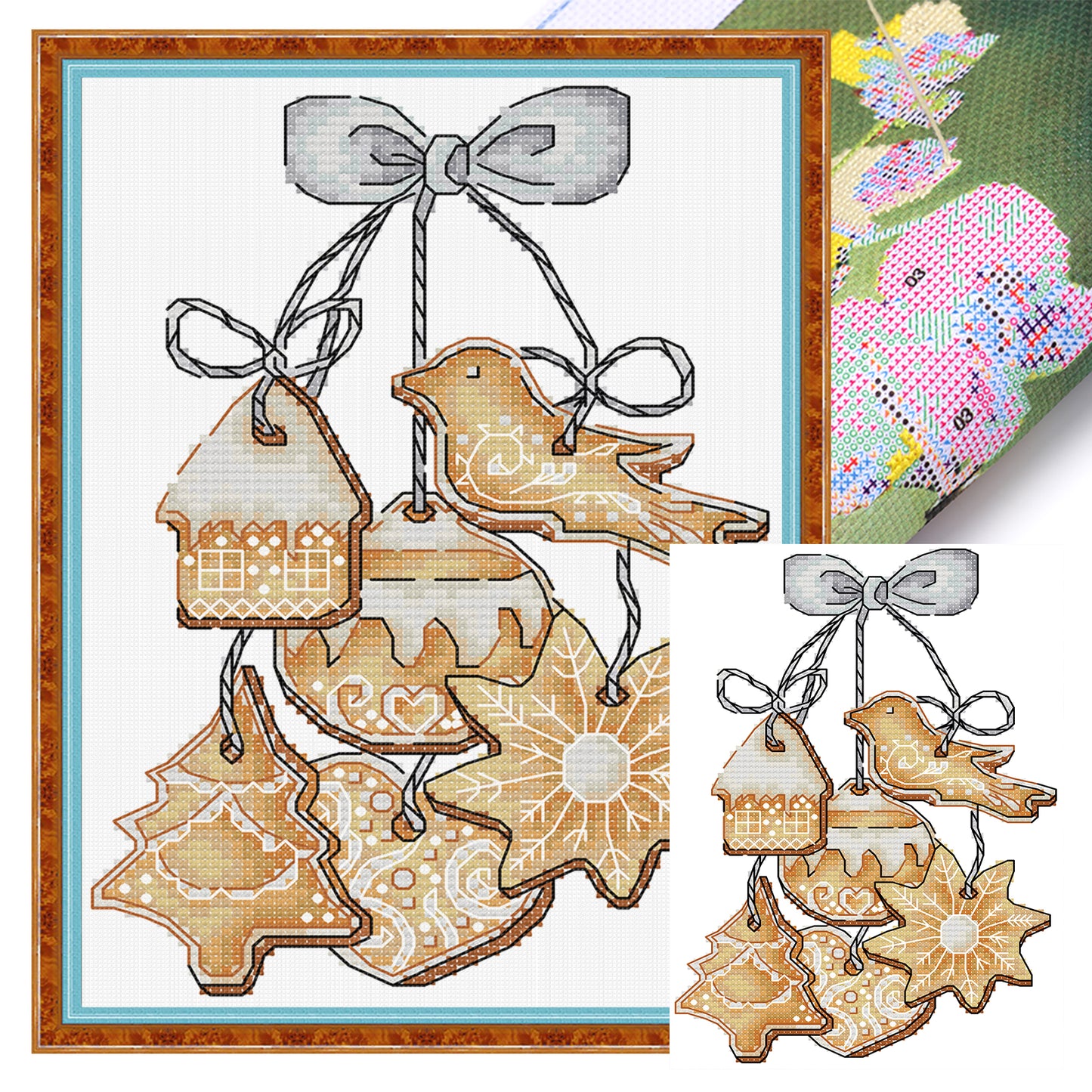 Gingerbread Cookies - 14CT Stamped Cross Stitch 17*22CM (Joy Sunday)