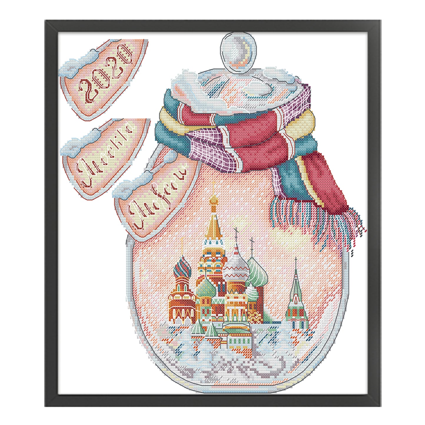 Moscow In A Bottle - 14CT Stamped Cross Stitch 32*34CM (Joy Sunday)