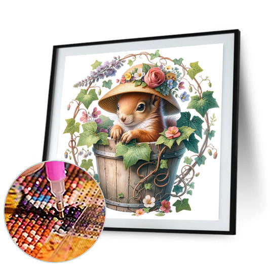 Squirrel - Full Round Drill Diamond Painting 40*40CM
