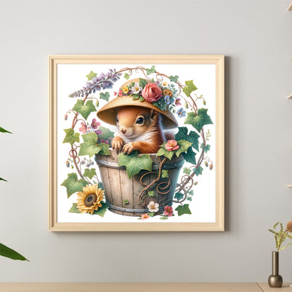 Squirrel - Full Round Drill Diamond Painting 40*40CM