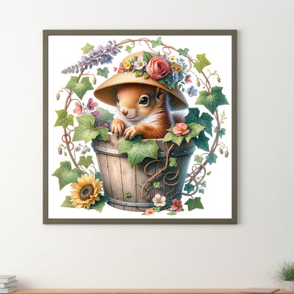Squirrel - Full Round Drill Diamond Painting 40*40CM
