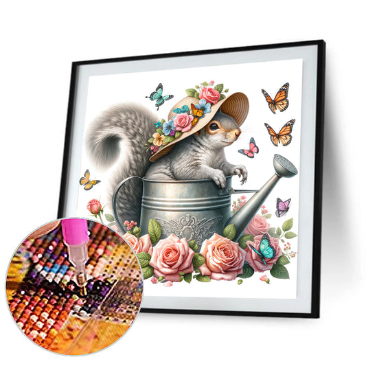 Squirrel Water Bottle - Full Round Drill Diamond Painting 40*40CM