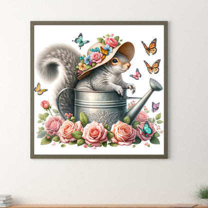 Squirrel Water Bottle - Full Round Drill Diamond Painting 40*40CM