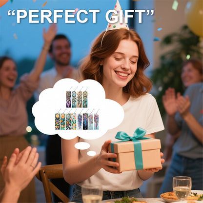 12Pcs Dreamcatcher DIY Diamond Painting Bookmark with Crystal Pendant Decor