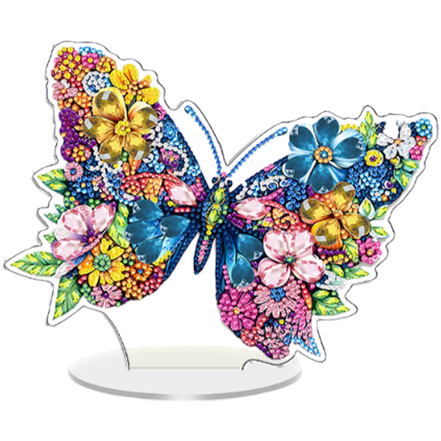 Butterfly DIY 2D Flat Acrylic Diamond Painting Tabletop Ornament for Home Decor