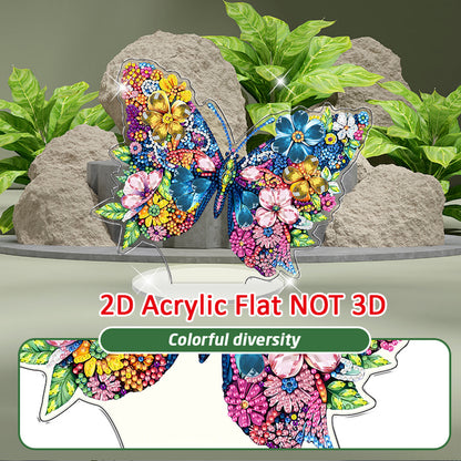 Butterfly DIY 2D Flat Acrylic Diamond Painting Tabletop Ornament for Home Decor