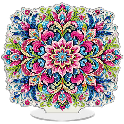 Mandala DIY 2D Flat Acrylic Diamond Painting Tabletop Ornament Kit Home Decor