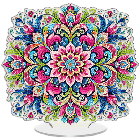 Mandala DIY 2D Flat Acrylic Diamond Painting Tabletop Ornament Kit Home Decor