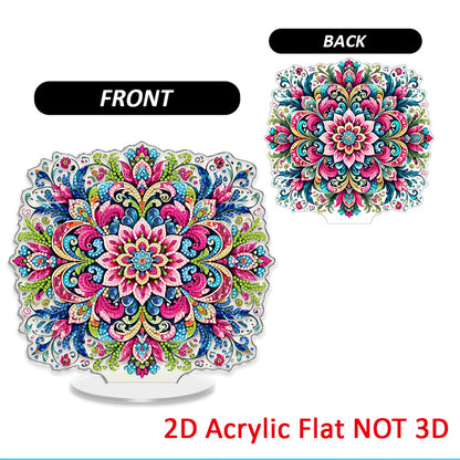 Mandala DIY 2D Flat Acrylic Diamond Painting Tabletop Ornament Kit Home Decor