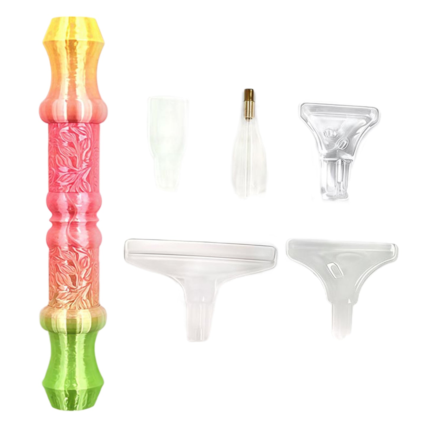 Diamond Painting Pen with 5 Tips 5D Diamond Painting Tools (Yellow Pink Green)