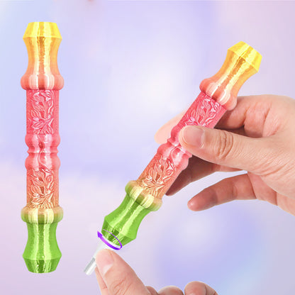 Diamond Painting Pen with 5 Tips 5D Diamond Painting Tools (Yellow Pink Green)