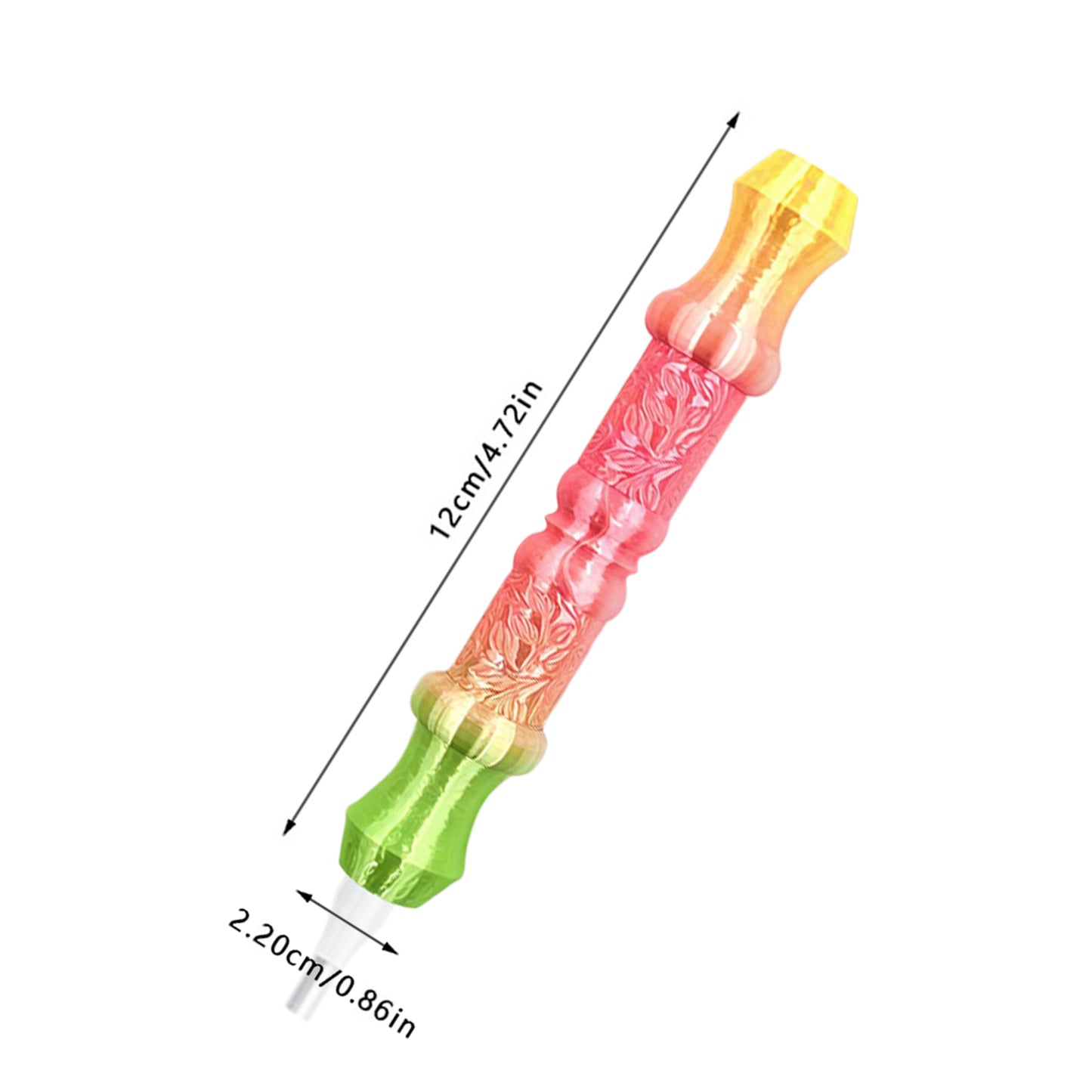 Diamond Painting Pen with 5 Tips 5D Diamond Painting Tools (Yellow Pink Green)