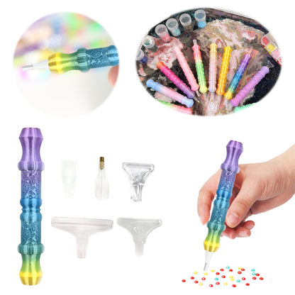 Diamond Painting Pen with 5 Tips 5D Diamond Painting Tools (Purple Blue Yellow)