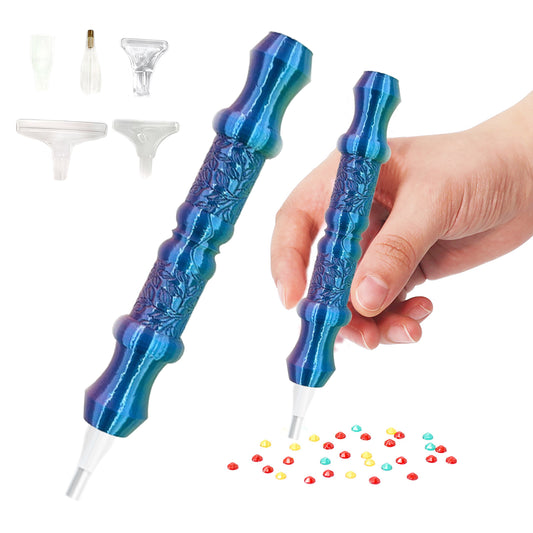 Diamond Painting Pen with 5 Tips Diamond Art Accessories and Tools (Blue)