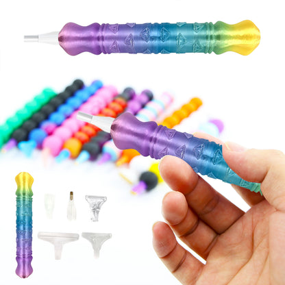 Diamond Painting Pen with 5 Tips 5D Diamond Painting Tools (Yellow Blue Purple)