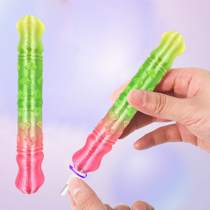 Diamond Painting Pen with 5 Tips Diamond Art Accessories and Tools (Green Pink)