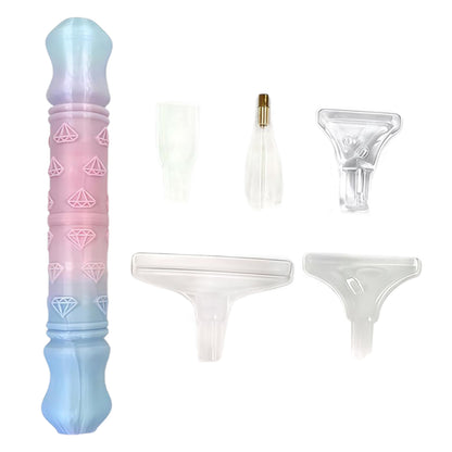 Diamond Painting Pen with 5 Tips Diamond Art Accessories and Tools (Pink Blue)