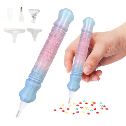 Diamond Painting Pen with 5 Tips Diamond Art Accessories and Tools (Pink Blue)