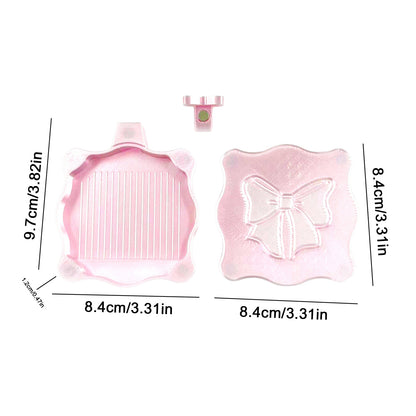 Bowknot DIY Diamond Art Painting Trays Kits with Lid for Adults Crafts (Pink)