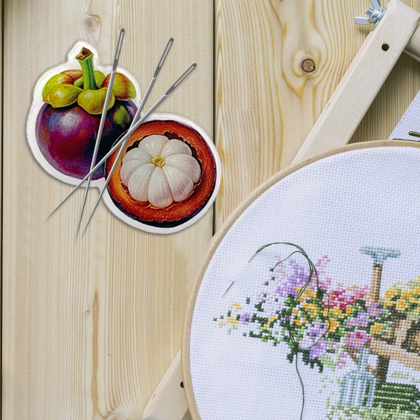 Fruit Magnetic Acrylic Needle Minder for Cross Stitch Embroidery Sewing Needle