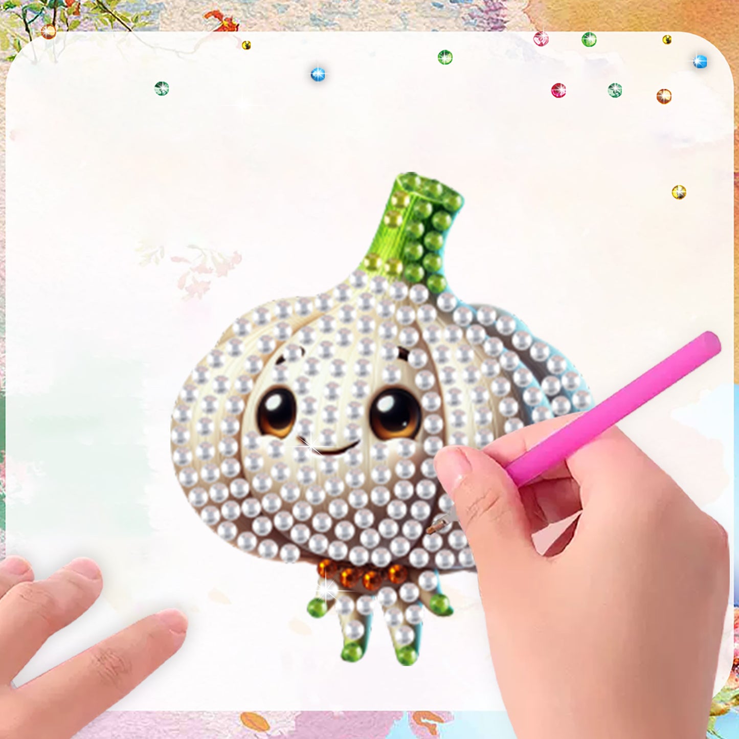 15pcs Vegetables 2D Acrylic DIY Special-Shaped Diamond Art Fridge Magnet Kit