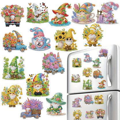 15pcs Goblins 2D Acrylic DIY Special-Shaped Diamond Art Fridge Magnet Kit Decor