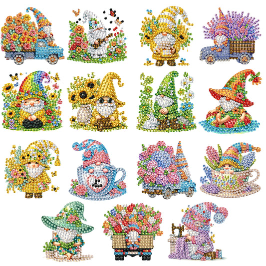 15pcs Goblins 2D Acrylic DIY Special-Shaped Diamond Art Fridge Magnet Kit Decor