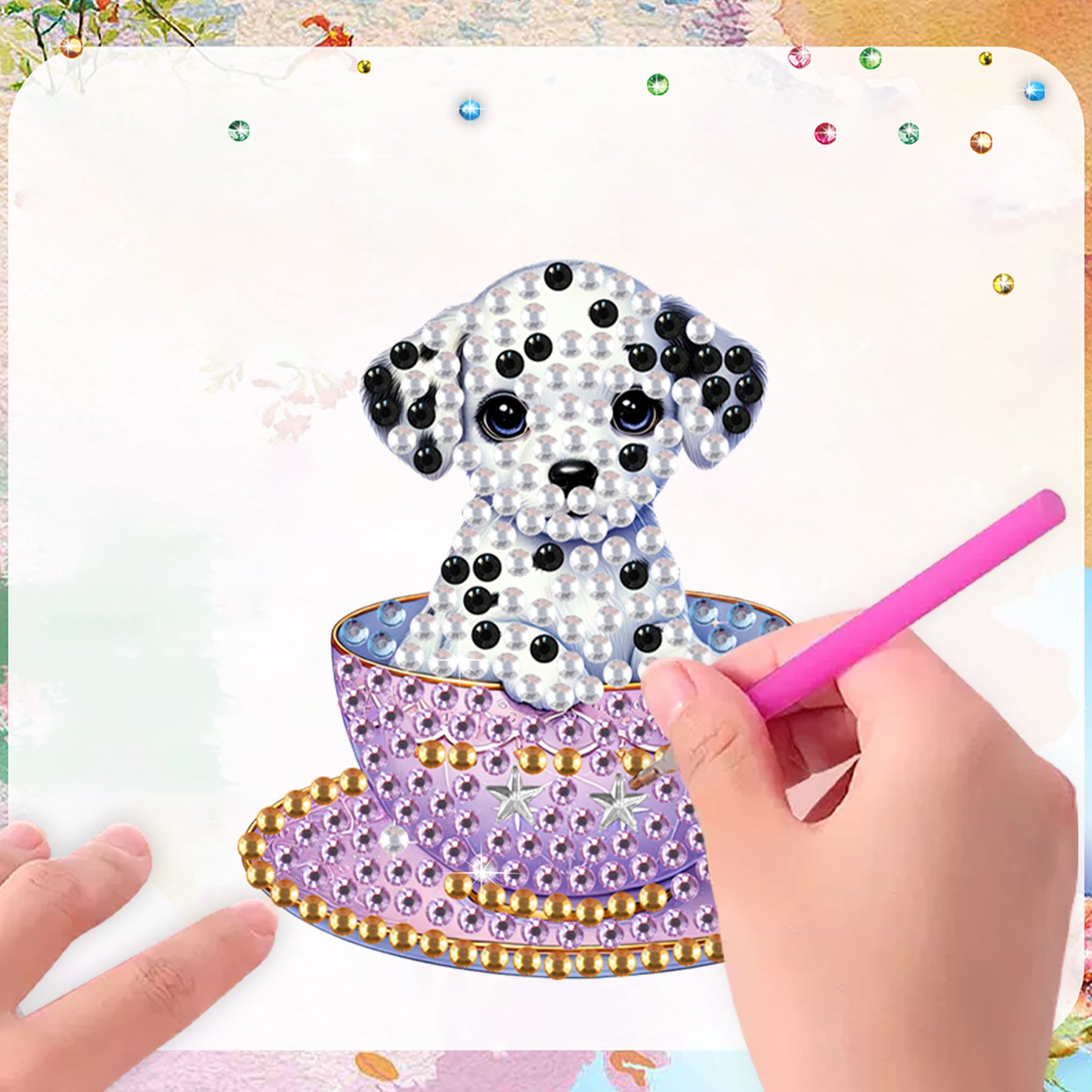 15pcs Dog 2D Acrylic DIY Special-Shaped Diamond Art Fridge Magnet Kit Home Decor