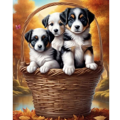 Dog - Full Round Drill Diamond Painting 40*50CM