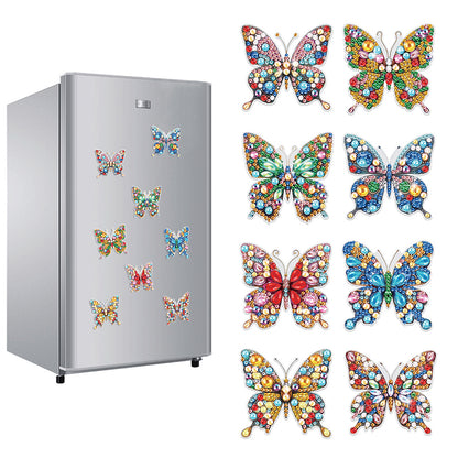 16Pcs Butterfly Hummingbird DIY Fridge Diamond Painting Magnets Stickers Gifts
