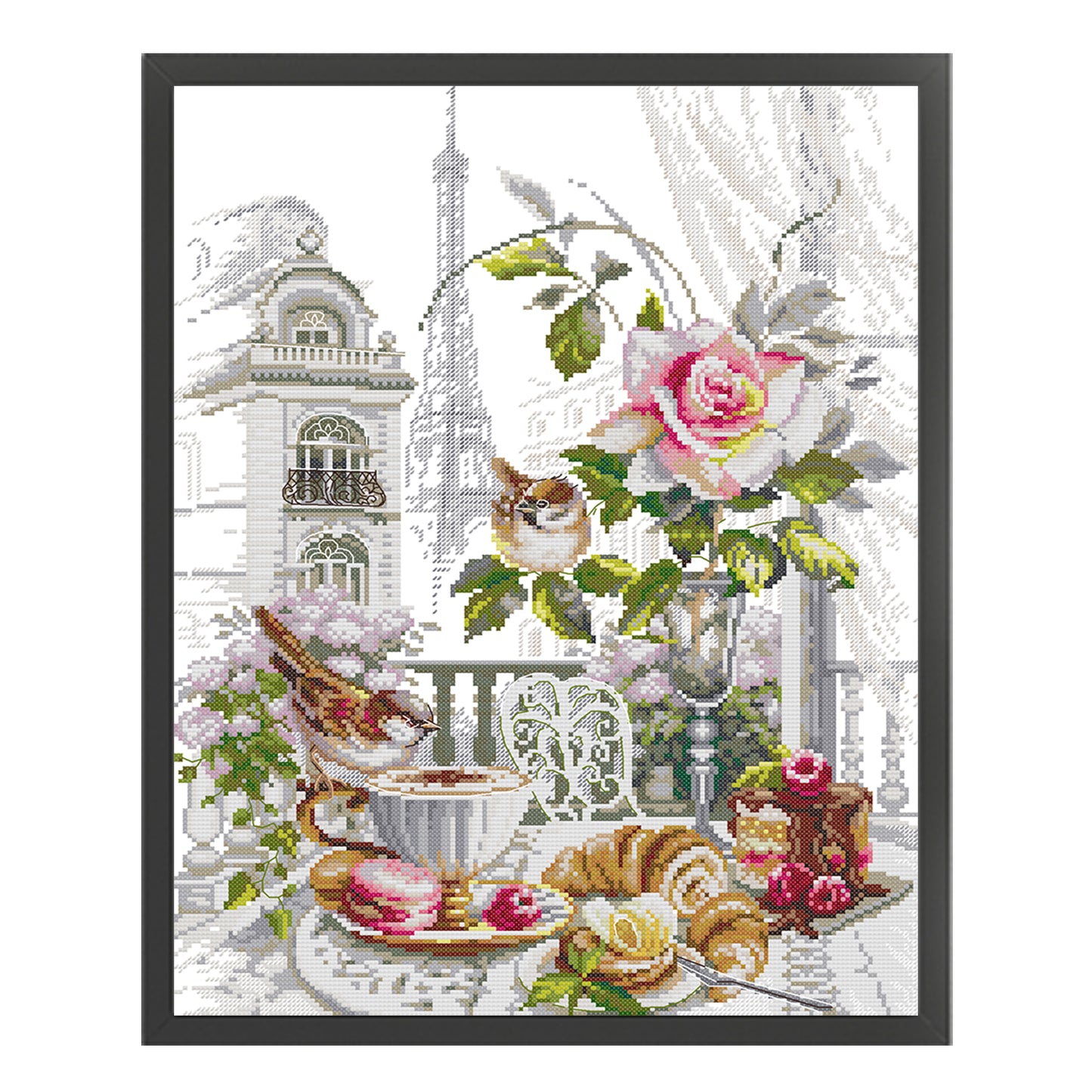 Paris Morning - 14CT Stamped Cross Stitch 37*48CM (Joy Sunday)