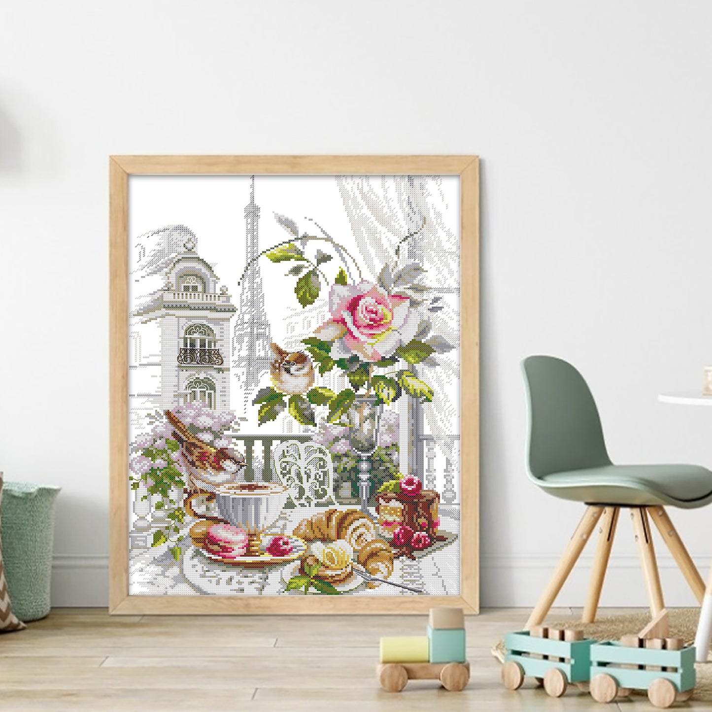 Paris Morning - 14CT Stamped Cross Stitch 37*48CM (Joy Sunday)