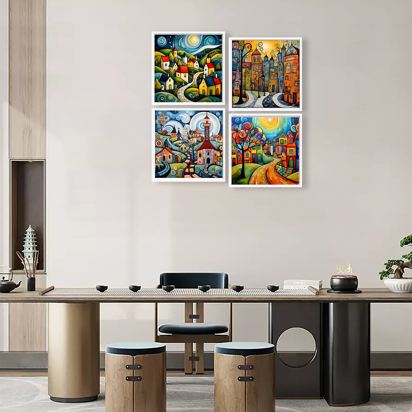 Houses - Full Round Drill Diamond Painting 30*30CM