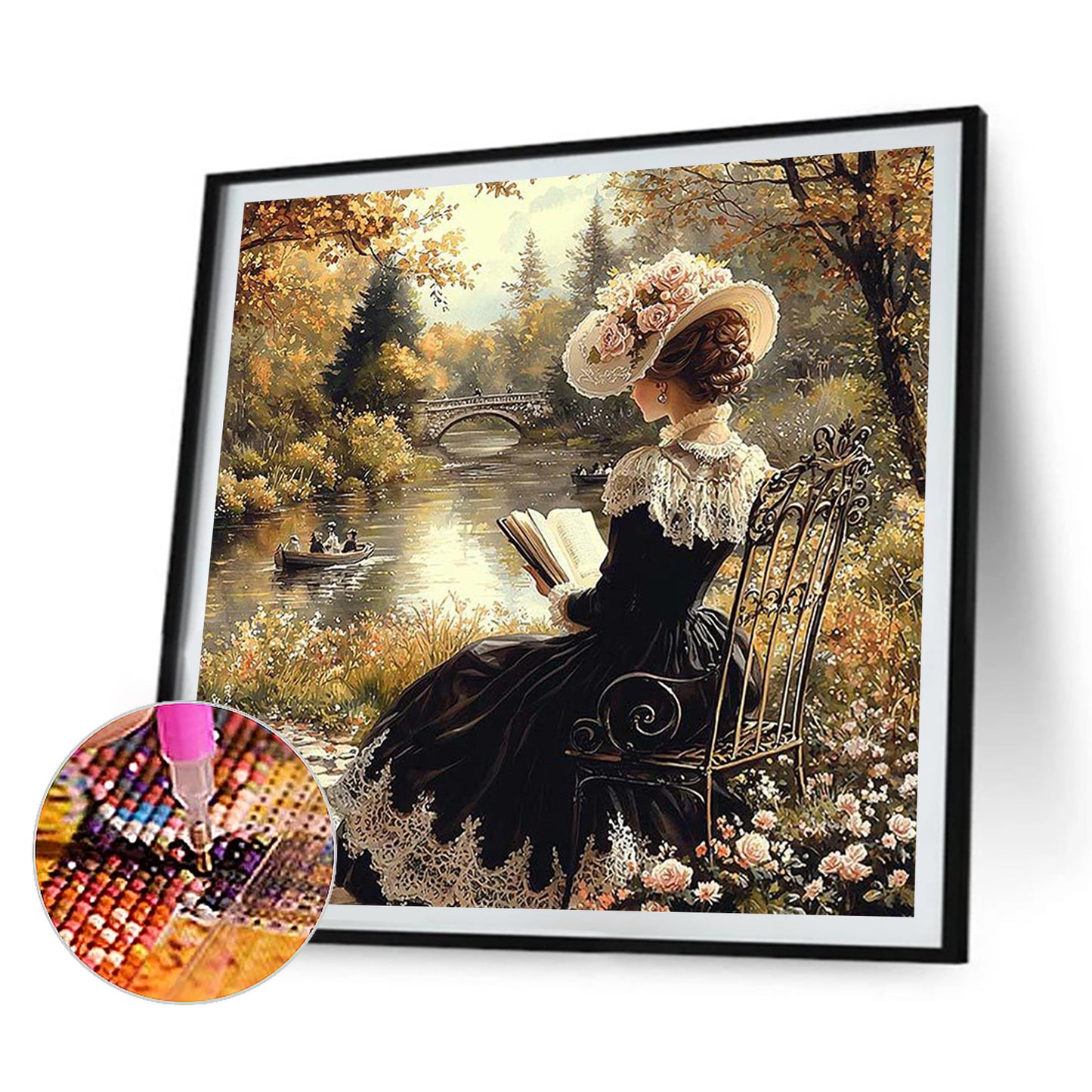 Vintage Girl - Full Round Drill Diamond Painting 30*30CM