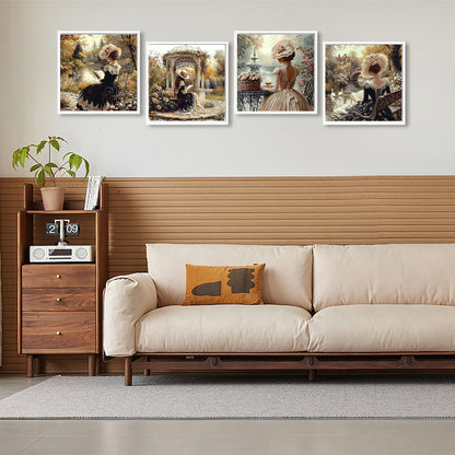 Vintage Girl - Full Round Drill Diamond Painting 30*30CM